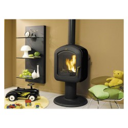 Poêle à Bois GODIN BIOFONTE Anthracite 9 kW