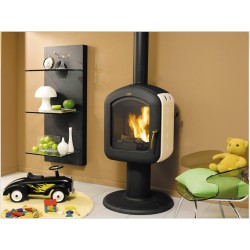 Poêle à Bois GODIN CORAIL Anthracite Brillant 10 kW