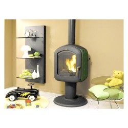 Poêle à Bois GODIN BIOFONTE Vert 9 kW