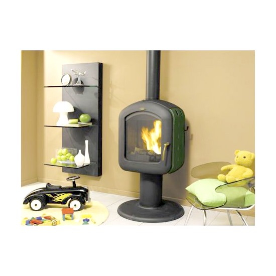 Poêle à Bois GODIN BIOFONTE Vert 9 kW