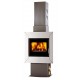Cheminée SUPRA VALLAURIS 07 Façade Inox "Toute Prête" 11 kW