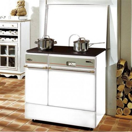 Fourneau - Cuisinière GODIN Bois ARPEGE Blanc 10 kW