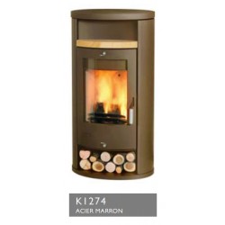 Poêle à Bois FIREPLACE ALICANTE Acier Marron 8 kW