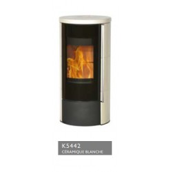 Poêle à Bois FIREPLACE ETOILE 102 Céramique Blanche : SHEMA