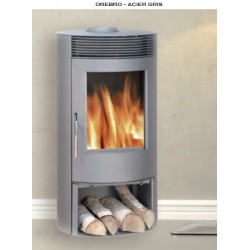 Poêle à Bois SYLVATIKA OREBRO Acier Gris 6,5 kW