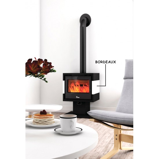 Poêle à Bois LACUNZA TITANIUM 701 Noir Bordeaux 10 kW