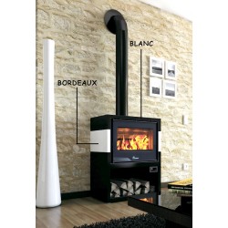 Poêle à Bois LACUNZA TITANIUM 703 Blanc Bordeaux 10 kW