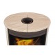 Poêle à Bois ROMOTOP STROMBOLI N 04 Corps Chocolat Habillage Grès 9 kW