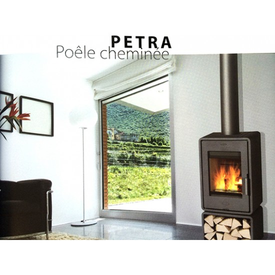 Poêle à Bois Cheminée FRANCO BELGE PETRA Habillage Acier 5 kW