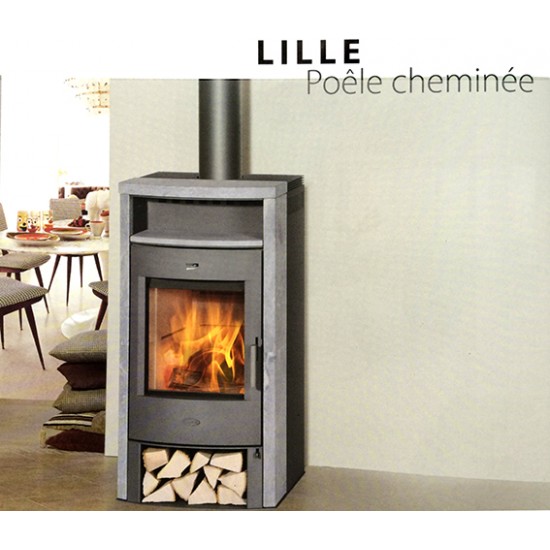 Poêle à Bois FRANCOBELGE LILLE Pierre Ollaire 7 kW