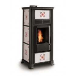 Poêle à Granulés PALAZZETTI MARGHERITA Fleur Rouge 9 kW
