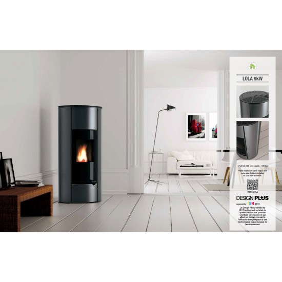 Poêle à Granulés PALAZZETTI LOLA Noir 9 kW