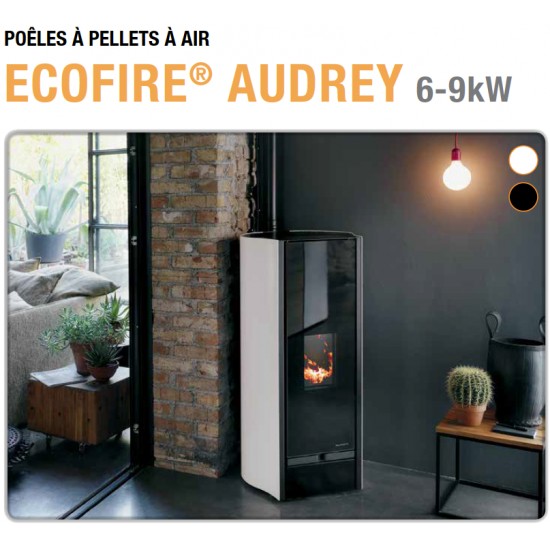 Poêle à Granulés PALAZZETTI AUDREY Blanc 9 kW