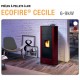 Poêle à Granulés PALAZZETTI CECILE Bordeaux 9 kW