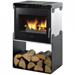 Poêle à bois SUPRA YUCATAN 01 Noir Alu Pied en U 10 kW