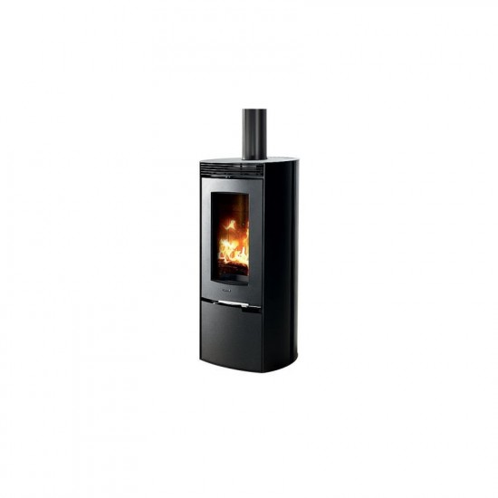 Poêle à Bois SUPRA HANOOK Noir côtés Noir 7 kW