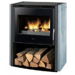  Poêle à Bois SUPRA DENVER 01 Noir côtés Pierre Ollaire 10 kW