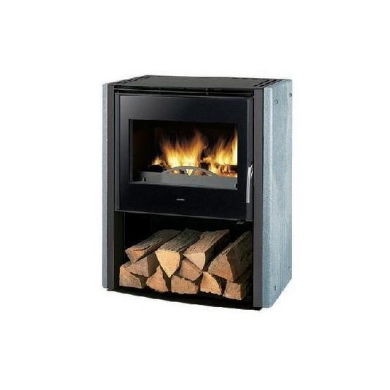  Poêle à Bois SUPRA DENVER 01 Noir côtés Pierre Ollaire 10 kW