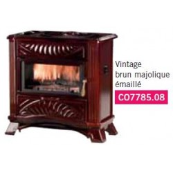 Poêle à bois DEVILLE VINTAGE Brun Majolique 9 kW
