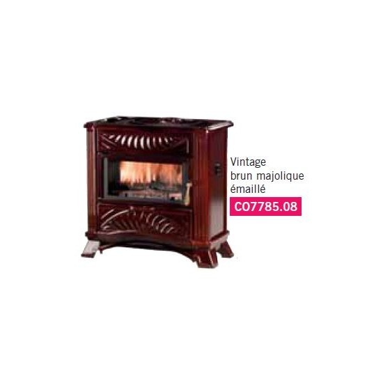 Poêle à bois DEVILLE VINTAGE Brun Majolique 9 kW