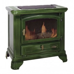 Poêle à Bois GODIN PETIT JURASSIEN Vert Majolique 7,5 kW