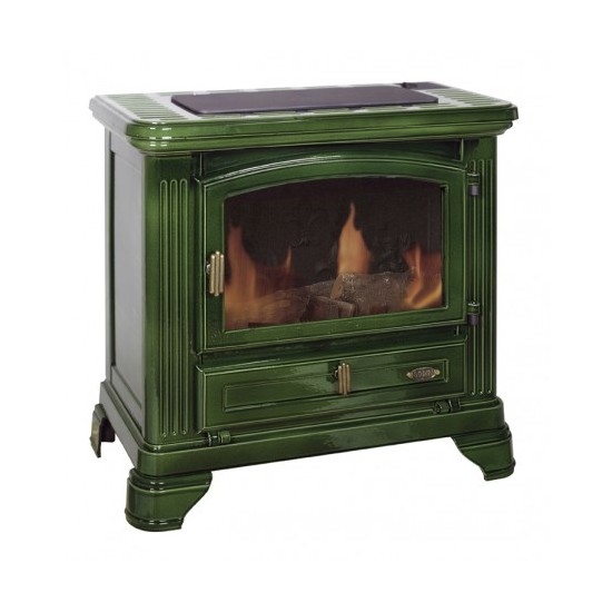 Poêle à Bois GODIN PETIT JURASSIEN Vert Majolique 7,5 kW