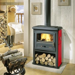 Poêle à Bois GODIN ECO Carmin + Porte Latérale + Niche 12 kW