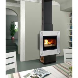 Cheminée SUPRA VALLAURIS 07 Façade Inox "Toute Prête" 11 kW