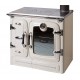 FOURNEAU A BOIS CLASICA 10KW CREME HUBLOT FLAMME VERTE RENDEMENT 78% CO2 0.09% LACUNZA