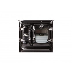 CUISINIERE BOIS CLASICA7 10kW NOIR/CHROME FLAMME VERTE 7* RENDEMENT 75% EMISSION CO 0.09% LACUNZA