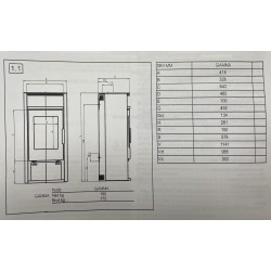 Poêle à Bois VALMON GAMMA Noir 8 kW