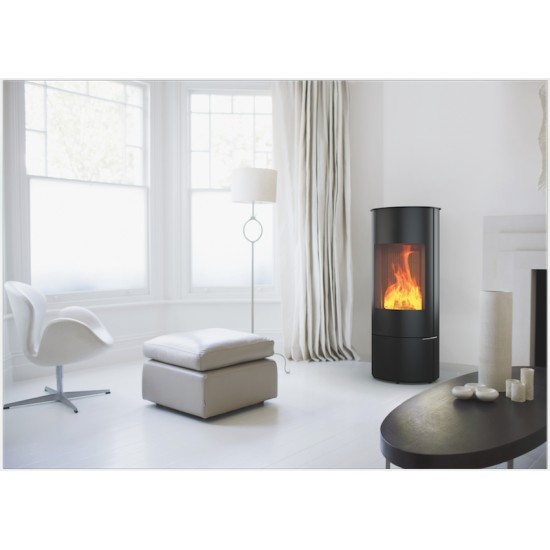 Poêle à Bois DEVILLE SATURNE Etanche Noir 7 kW