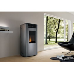 Poêle à Granulés PALAZZETTI ECOFIRE ANGELICA Acier Gris Métallisé 12 kW