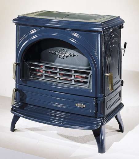 Poêle à Charbon GODIN CARVIN Bleu 12 kW