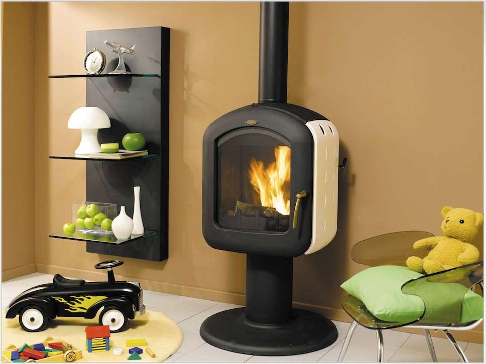 Poêle à Bois GODIN BIOFONTE Sable 9 kW