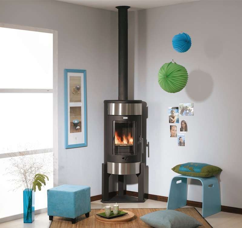 Poêle à Bois GODIN BERMUDES D'Angle Anthracite 7 kW