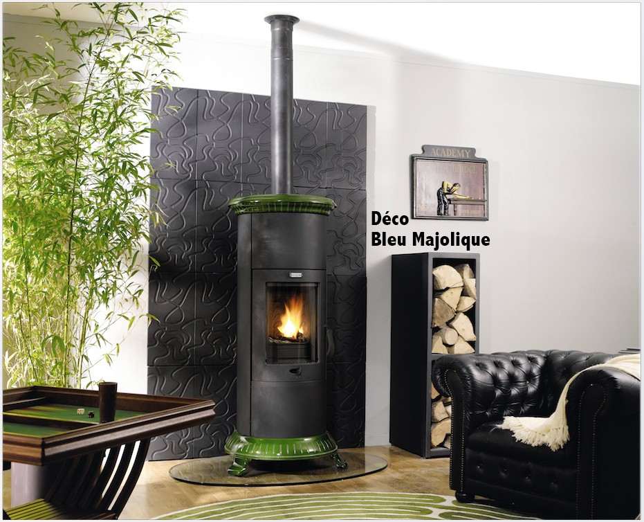 Poêle à Bois PETIT GODIN Bleu 8 kW