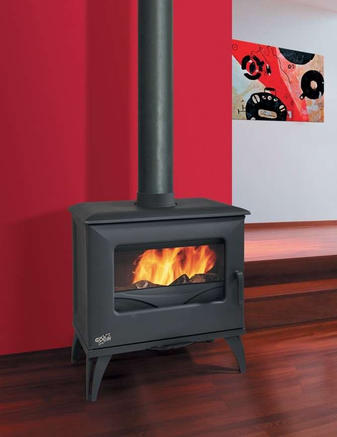 Poêle à Bois GODIN CUBE Anthracite 7 kW