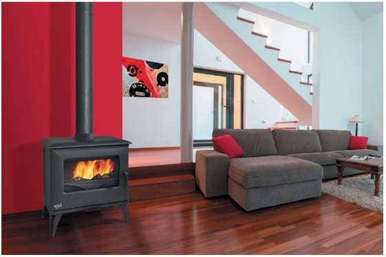 Poêle à Bois GODIN CUBE Anthracite 7 kW