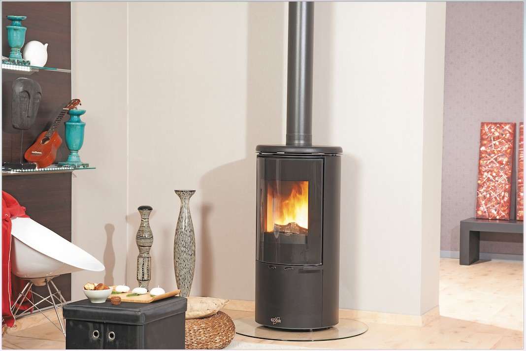 Poêle à Bois GODIN CADENE Etanche Anthracite 6 kW