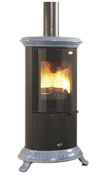 Poêle à Bois GODIN NOVELLUS Bleu Majolique 6 kW