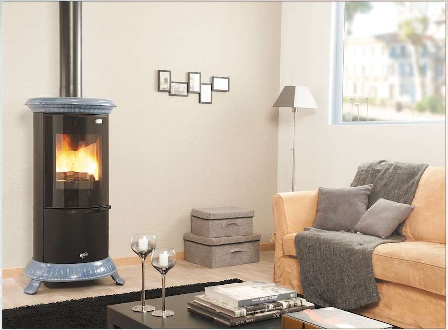Poêle à Bois GODIN NOVELLUS Bleu Majolique 6 kW