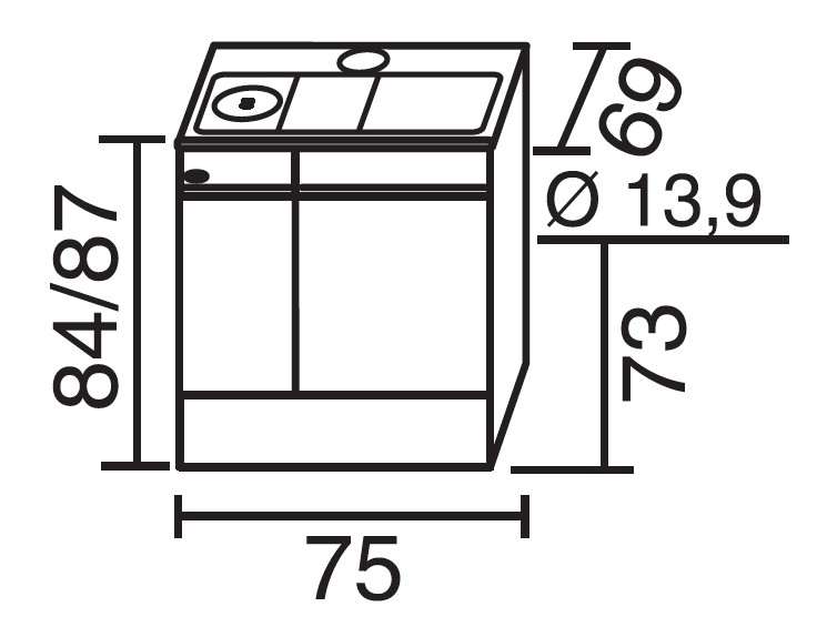 Fourneau - Cuisinière GODIN Bois ARPEGE Blanc : SHEMA