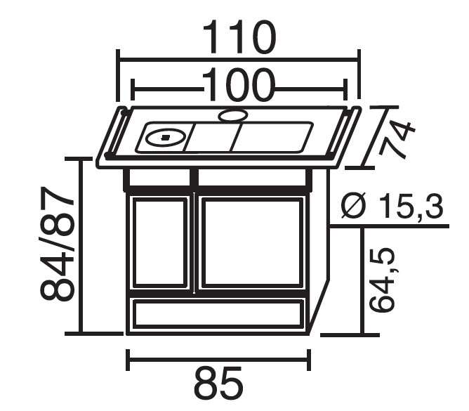 Cuisinière BOIS GODIN Châtelaine Chauffage et Cuisson Blanc : SHEMA