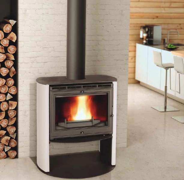 Poêle à Bois LACUNZA ES500 Bordeaux 11 kW
