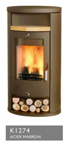 Poêle à Bois FIREPLACE ALICANTE Acier Marron 8 kW