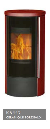 Poêle à Bois FIREPLACE ETOILE 102 Céramique Bordeaux 5 kW
