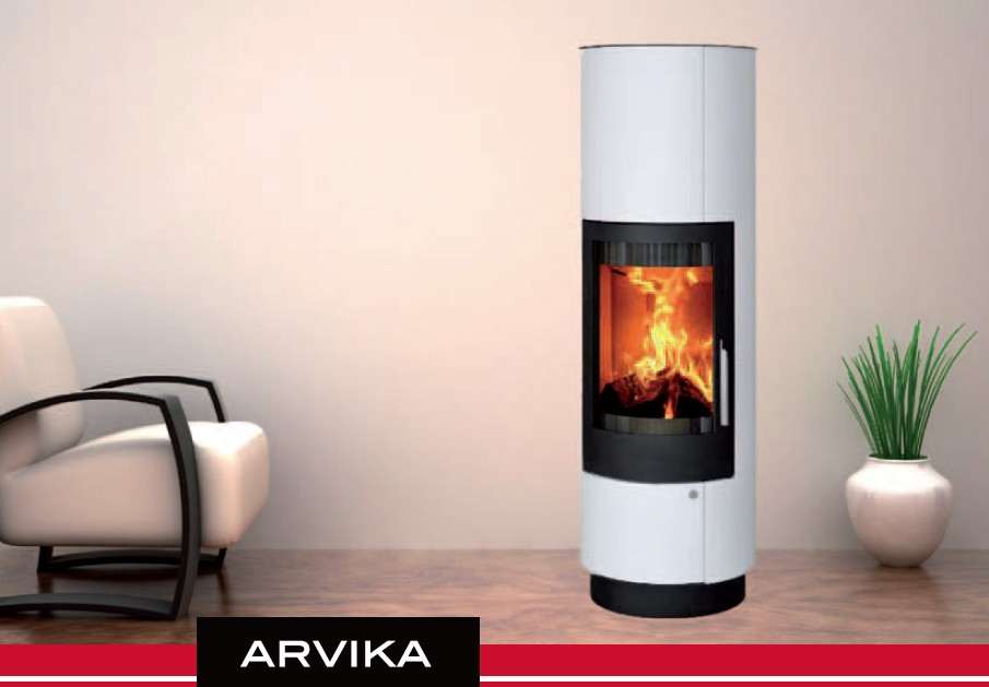 Poêle à Bois SYLVATIKA ARVIKA Céramique Blanc 7 kW