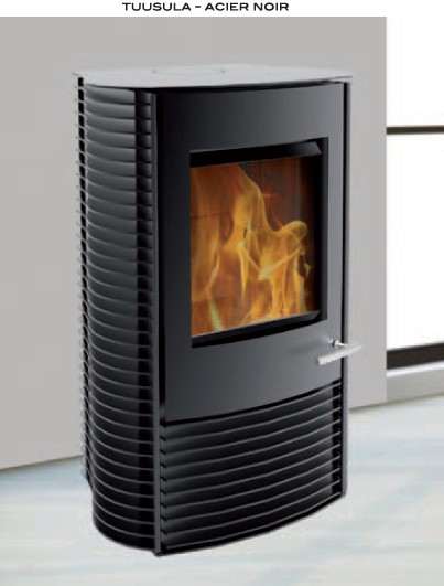 Poêle à Bois SYLVATIKA TUUSULA Acier Noir 7 kW