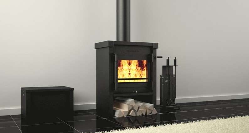 Poêle à Bois SYLVATIKA JACOBUS Acier Noir 12 kW
